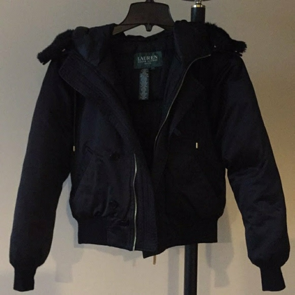 Ralph Lauren bomber jacket/coat, down with hood